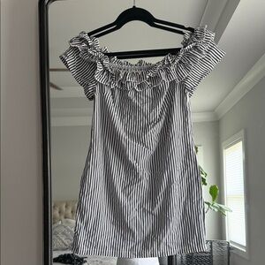 ALI & JAY navy and White Striped Dress